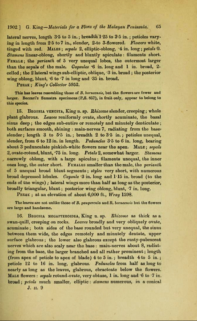 Journal of the Asiatic Society of Bengal. Part 2. Natural History numéro 71 page 65
